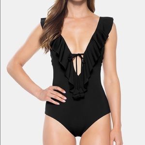 Becca swimwear socialite plunging one piece